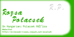 rozsa polacsek business card